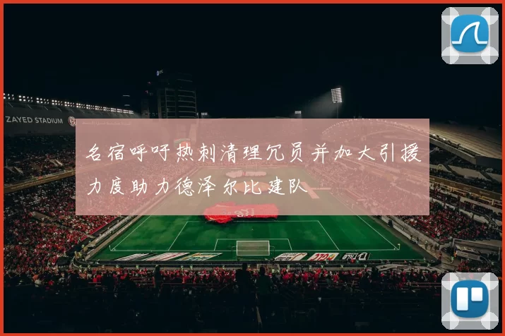 名宿呼吁热刺清理冗员并加大引援力度助力德泽尔比建队